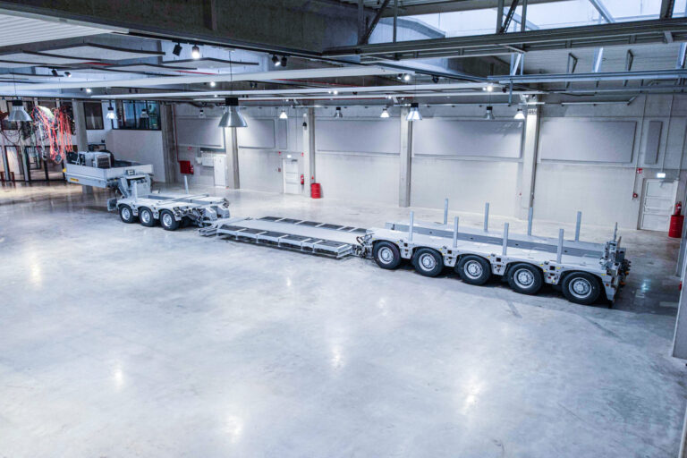 A low loader 3+5 with excavator deck from Faymonville