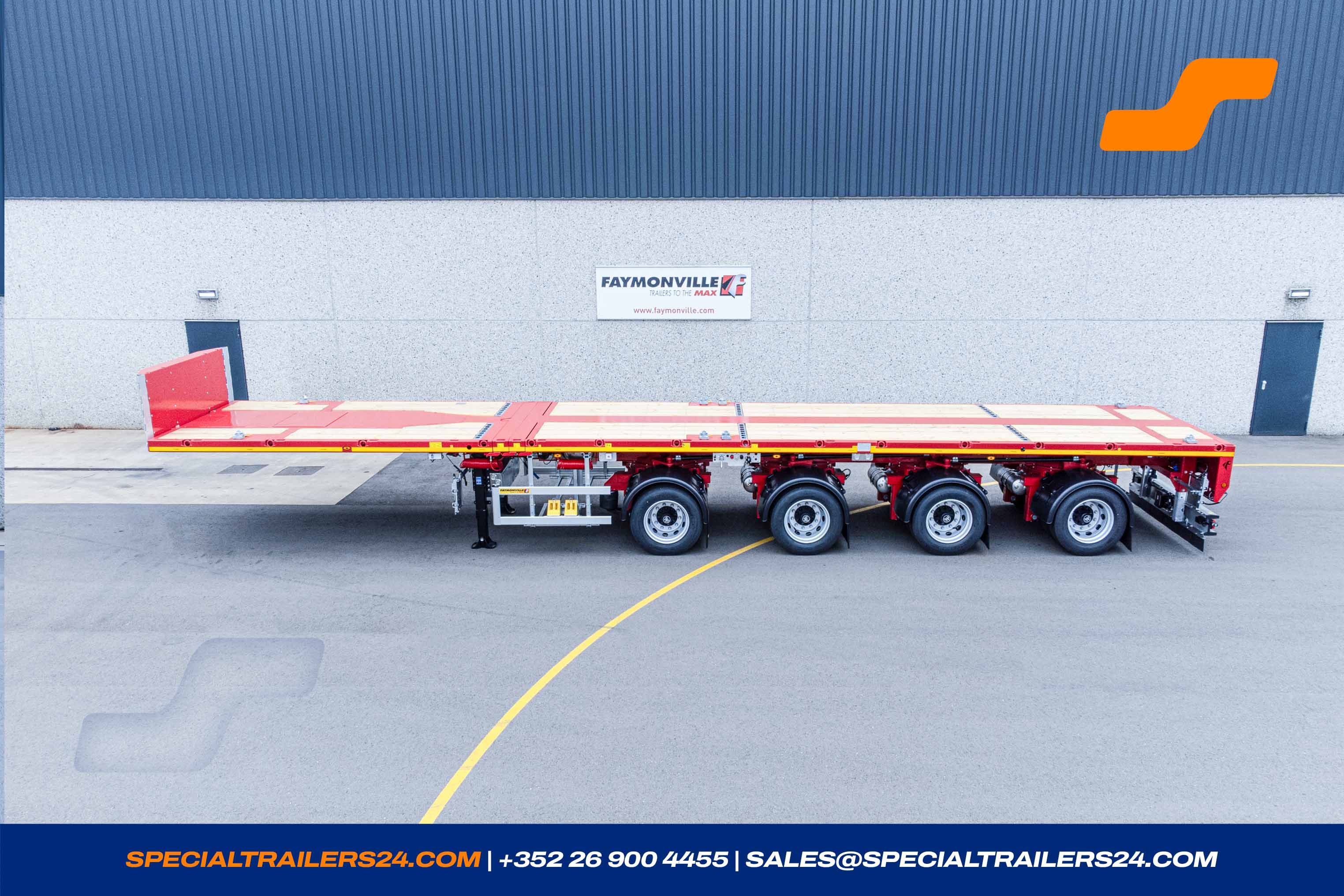 Flatbed trailer Faymonville TeleMAX Vehicle for sale