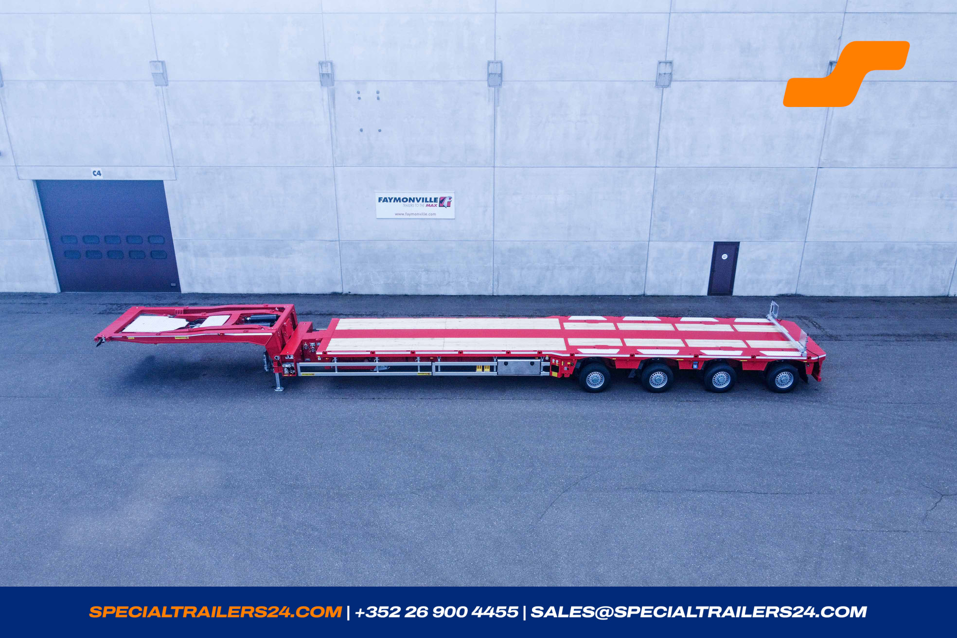 Flatbed trailer Faymonville TeleMAX Vehicle for sale