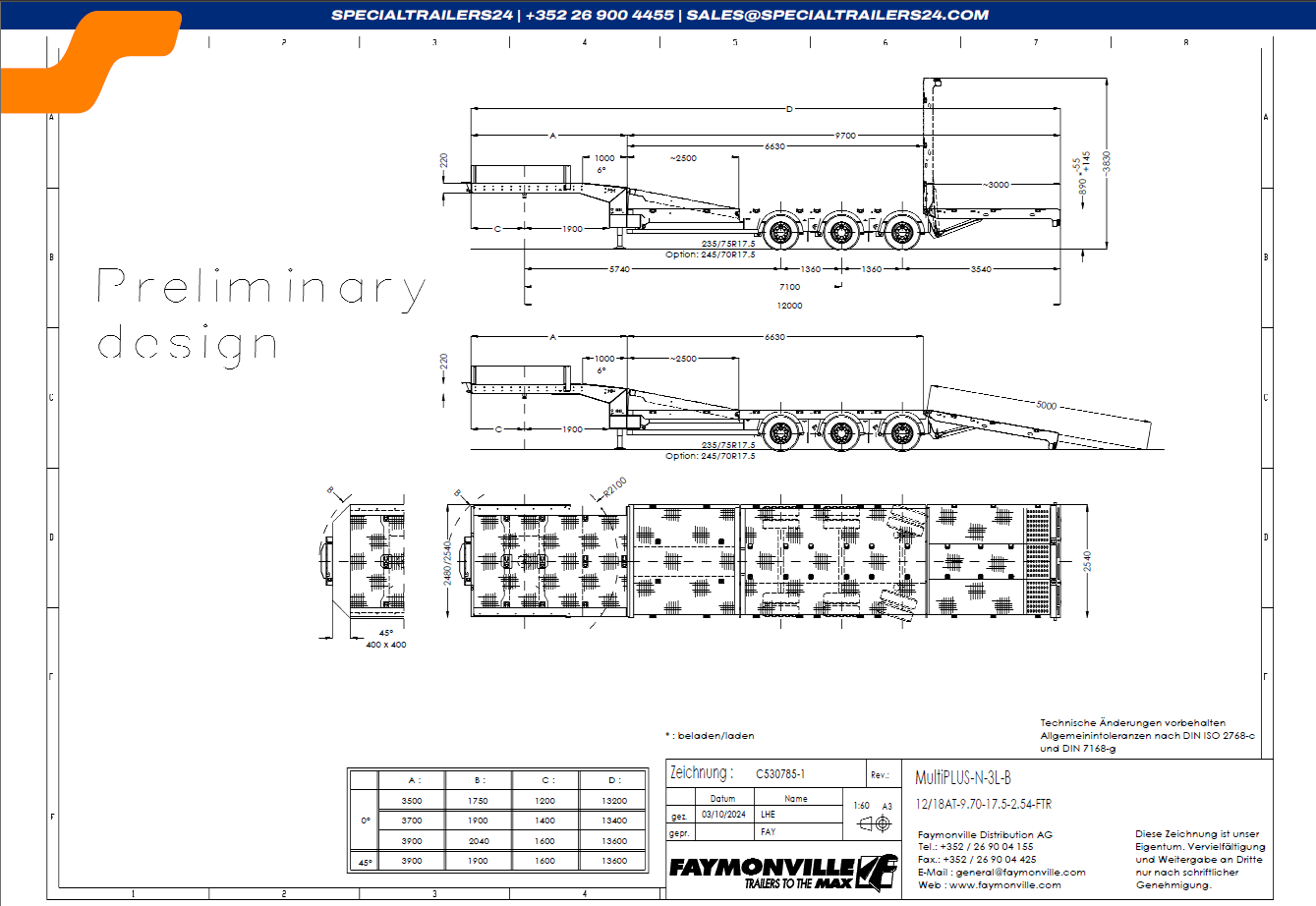 Low loader Faymonville MultiMAX-PLUS Vehicle for sale